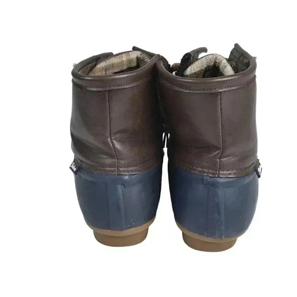 Skechers Rubber Pond Washed Out Duck  Boots Waterproof Blue Brown Size 8 - Picture 3 of 9